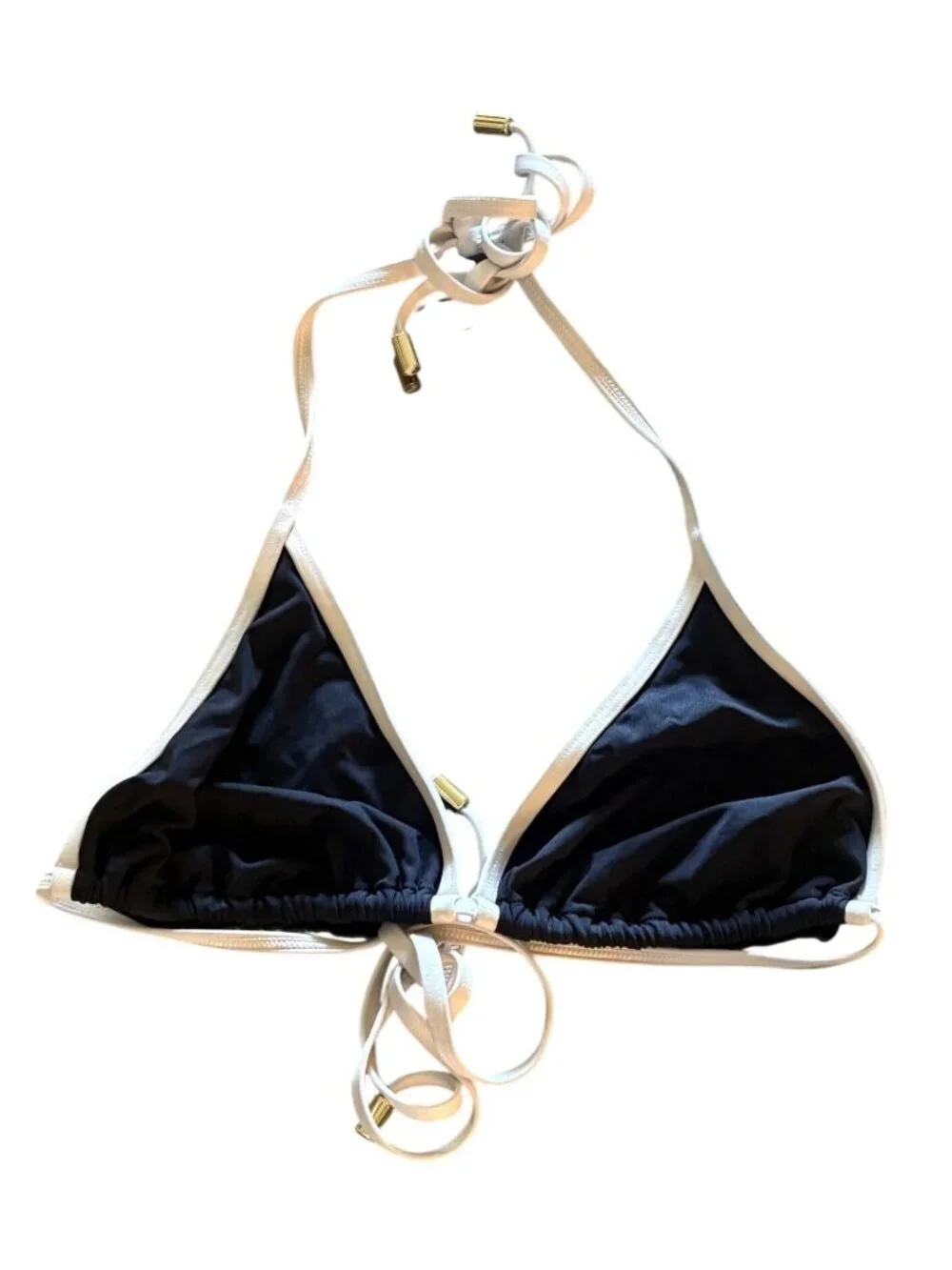 MONDAY Swimwear Palma Bikini Top in Black/Ivory